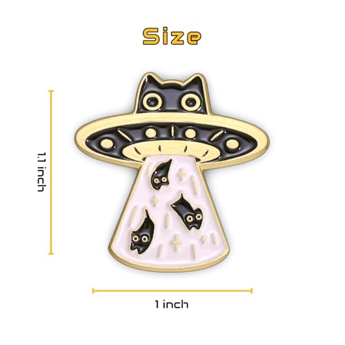 Enamel Pins, Jesus Christ & Cross Pins for Backpacks, Christian Religious God Faith Lapel Pin, Catholic Bedge Brooch for Lanyard, Bag, Hat, Clothes, Jacket, Vest. - style: UFO Cats