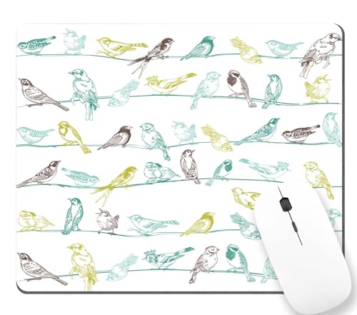 TSSOHU Mouse Pad, Birds Mouse Pad, Mousepad Rectangle Customized Mouse Pads with Designs Non-Slip Rubber Smooth MousePads for Computer Laptop, 9.5*7.9 Inch, WMJMP2413 - color: WMJ113