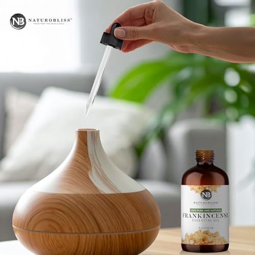 NaturoBliss 100% Pure Frankincense Essential Oil Therapeutic Grade Premium Quality (4 fl. oz) with Glass Dropper, Perfect for Aromatherapy - size: 4 Fl Oz (Pack of 1)