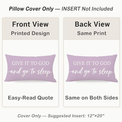 Dusty Lavender Purple Pillow Covers 12x20 Inch Set of 2 - color: Dusty Lavender