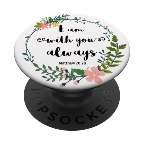 Christian Bible Verse Pop Socket - Matthew God Quotes PopSockets PopGrip: Swappable Grip for Phones & Tablets PopSockets Adhesive PopGrip - style: Adhesive PopGrip