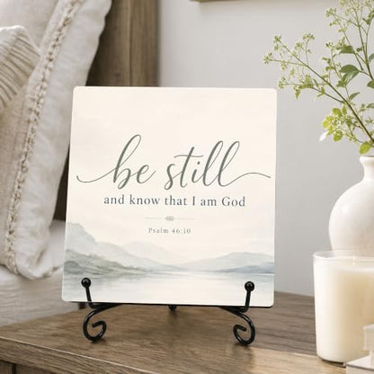 Be Still and Know That I Am God Wood Sign 5.1" Christian Decor(037 - color: Be still8