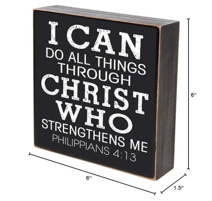 LifeSong Milestones I Can Do All Things Through Christ Who Strengthens Me Wedding for Couple, Housewarming Gift Ideas for Mr. and Mrs. Shadow Box 6"x6" (I can do All Things)