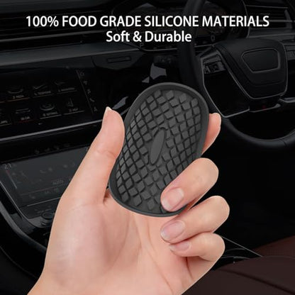 ME.FAN Car Cup Coasters [4 Pack] Silicone Car Coasters/Cup Mats, Non-Slip Recessed Car Interior Accessories Black - color: 4 Pack-black