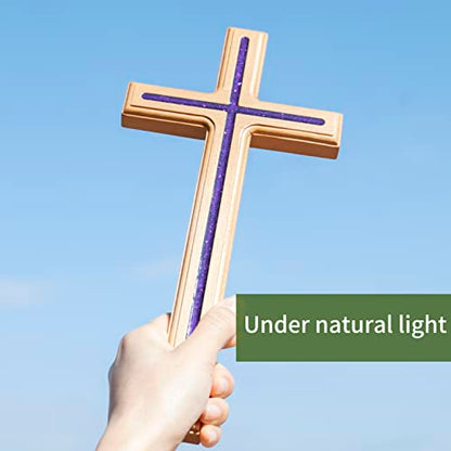 ARCHOBAN Cross for Wall, 12 Inch Handmade Catholic Wooden Wall Cross Decor, Giftable - size: 12"L x 5.7"W