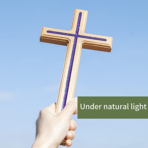 ARCHOBAN Cross for Wall, 12 Inch Handmade Catholic Wooden Wall Cross Decor, Giftable - size: 12"L x 5.7"W