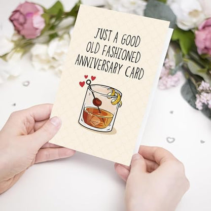 Funny Old Fashion Anniversary Card for Husband Boyfriend Fiance Partner, Humorous Wedding Anniversary Card Gift from Husband Boyfriend from Wife Girlfriend. - color: #5