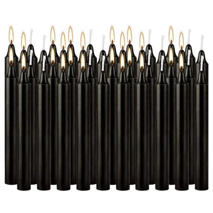 4 Inch, 40 Pack, Unscented, Dripless Taper Candles, Black, Smokeless Candles for Holidays, Wedding Ceremonies, Parties, Shabbat, 1.5 Hours - color: 4"40pcs-Black