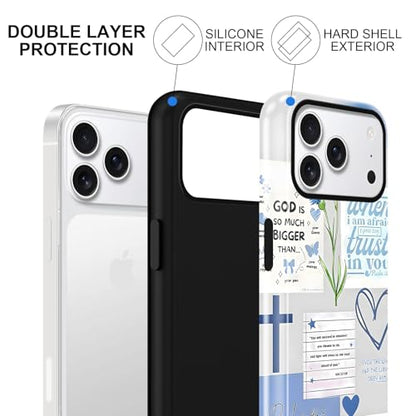 Cute Blue Jesus Christian Phone Case for iPhone 17 Pro 6.3'' - color: Blue, size: iPhone 17 Pro