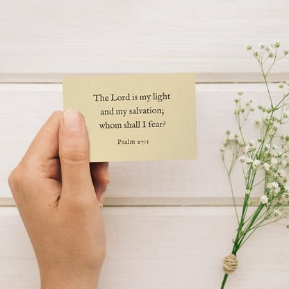 Bible Verse Cards, 60 Mini Prayer Cards on 300GSM Pearl Paper - color: Beige