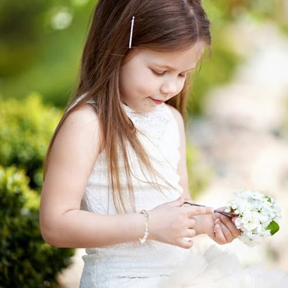 First Communion Confirmation Gifts for Girls, Cross Natural Beads Bracelet Christian Religious Jewelry Gifts for Kids Teen Girls - style: First Communion