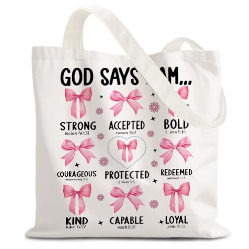 FBB Christian What's the Best that Could Happen Inspirational Tote Bag - color: God Say I Am - 1