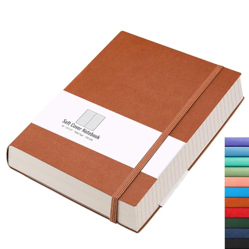 AHGXG Lined Journal Notebook, 320 Numbered Pages, B5 (7.6'' X 10'') - color: Brown, size: B5