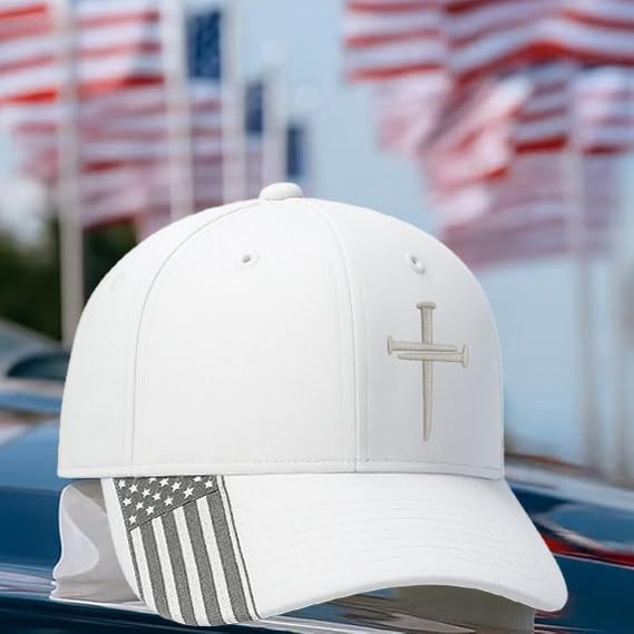 Christian Hats for Men, Three Nails Cross Embroidered Faith Baseball Cap - color: Camouflage