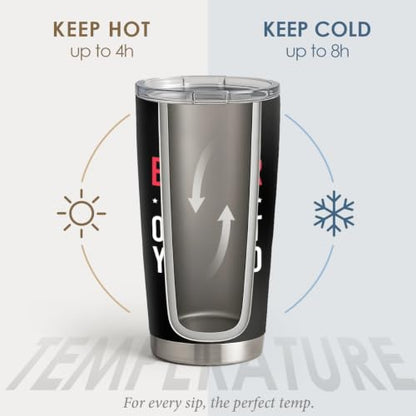 SANDJEST Brother Tumbler 20oz, Funny Stainless Steel Travel Cup with Lid, Being Brother Is the Only Gift You Need Insulated Coffee Mug, Gifts for Men Boys Friends on Birthday Christmas - color: Brother