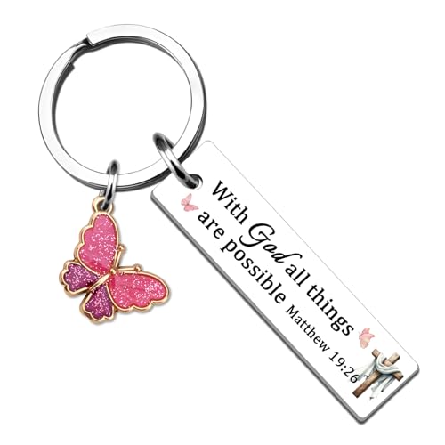 Inspirational Christian Gifts for Women Bible Verse Keychain