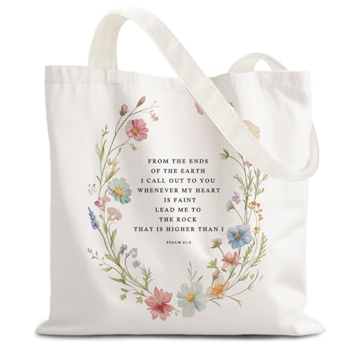 FBB Christian What's the Best that Could Happen Inspirational Tote Bag - color: Psalm 61:2 - Circle