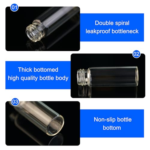 4ml Glass Vials with Screw Caps Small Sample Vials with Lids 10PCS - style: 4ml-10pcs