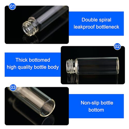 4ml Glass Vials with Screw Caps Small Sample Vials with Lids 10PCS - style: 4ml-10pcs