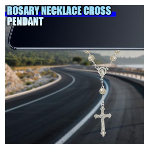 ZIMISI 2PCS Car Rosary for Rearview Mirror (White) - color: White