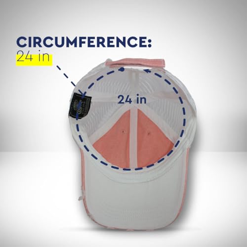 Custom Ponytail Baseball Cap Saved By Grace Jesus Christian Religious - color: Coral Design Only