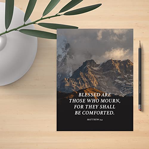 Andaz Press Jumbo Sympathy Card with Envelope, Sorry For Your Loss Card, Blessed Are Those Who Mourn, Premium Condolences Card with Big Blank Space to Send to Friends, Family, 8.5" x 11", 1-Pack - color: Blessed Are Those Who Mourn