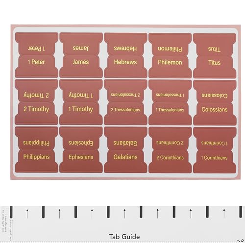 Mr. Pen- Laminated Bible Tabs, 75 pcs, Easy-to-Read & Apply - color: Metallic Gold Lettering 2