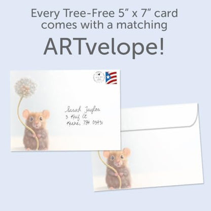 Tree-Free Greetings - Cute Mouse Get Well Card - Speedy Recovery - color: Speedy Recovery