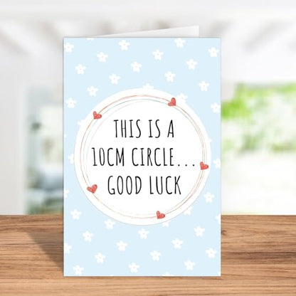 Funny Baby Shower Card for Her, Humorous New Mom Card - 10 cm Circle - color: 3-30