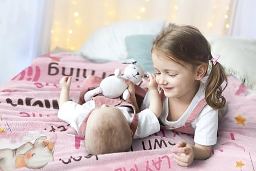 Nicetous Baptism Gifts for Girl, Christening Gifts for Girl Blanket 50x40in