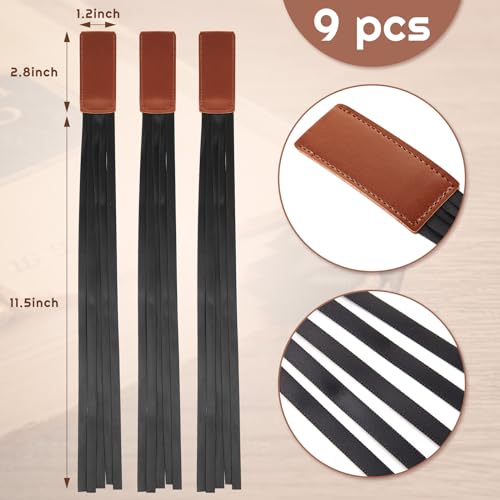 Outus 9 Pieces Bible Ribbon Bookmarks Multi Page Markers, Black Ribbon - color: Black Ribbon