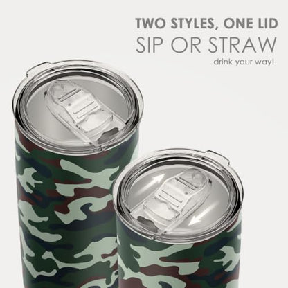 SANDJEST Camo Tumbler 20oz Stainless Steel Double Wall Insulated, Travel Coffee Cup Camouflage Gifts for Men Women, Hunting Lovers, Birthday Christmas - color: Camouflage 1
