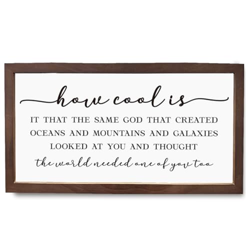 Christian Decor, Christian Wood Framed Sign, Bible Verse Wall Artwork, Inspirational Wall Decoration, Motivational Gift for Friends Family, Religious Art Decoration - color: How CooL IS IT THAT THE SAME GOD THAT
