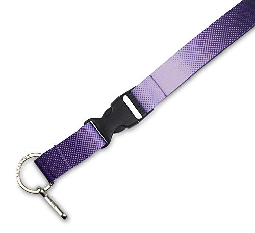 Limeloot Lanyard – Soft Neck Lanyard with Quick Release & Key Ring – ID Badge Holder & Keychain Lanyard for Men & Women - color: Purple