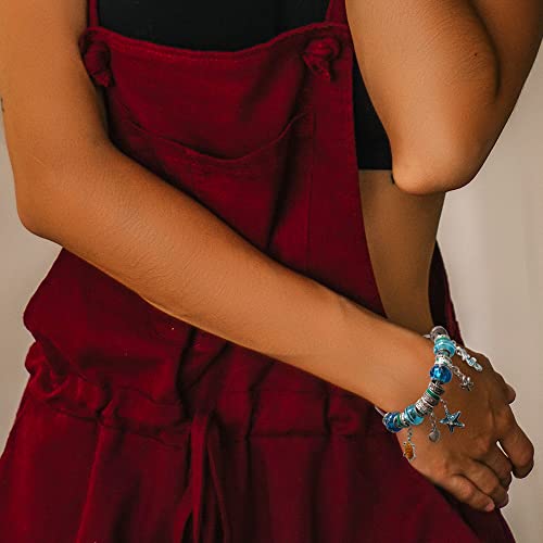 Madison Tyler Religious Prayer Bracelet For Women - style: Gold Plated/Silver Plated/Rose Gold Plated Patina Turquoise Stretch Heart Love Bracelet
