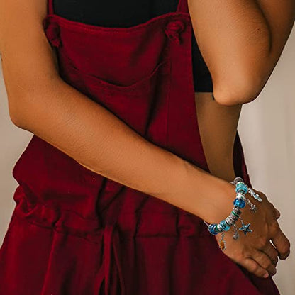 Madison Tyler Religious Prayer Bracelet For Women - style: Gold Plated/Silver Plated/Rose Gold Plated Patina Turquoise Stretch Heart Love Bracelet