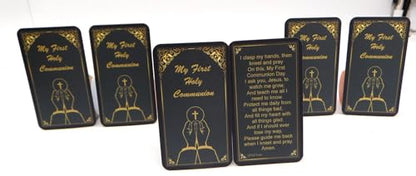 Classic First Communion Prayer Holy Card Bulk Pack Bundle Set of 10