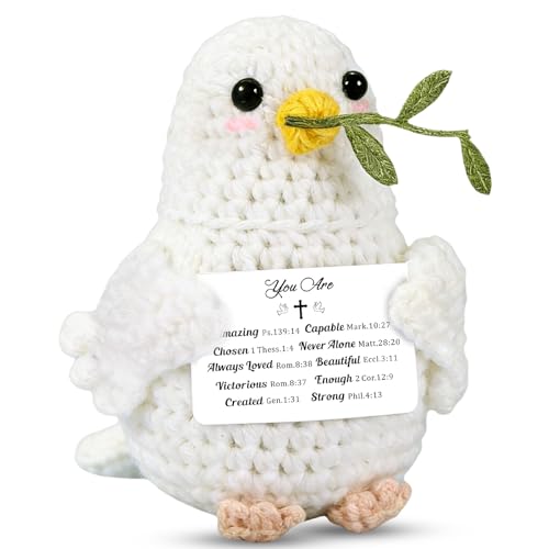 Baptism Gifts for Women Men Adults - Positive Crochet Dove Christian Gifts - style: You Are