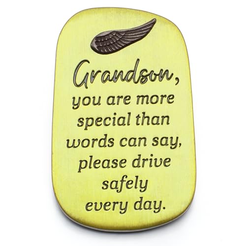 Guardian Angel Car Visor Clip Drive Safe 2 Inch Gift,Grandson - style: Grandson