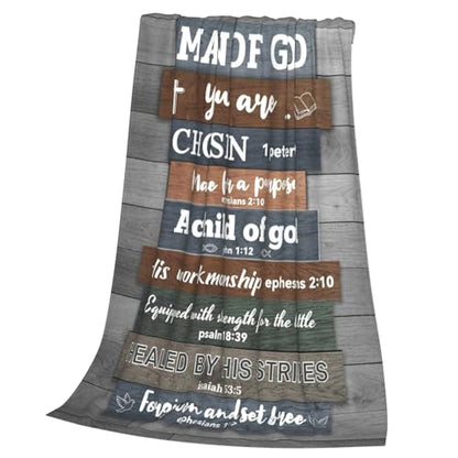Christian Gifts for Men Blanket 60"x50", Religious Spiritual Gifts for Him - color: Christian Gifts for Men