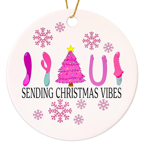 Funny Christmas Ornaments 2026, Adult Naughty Ornament for Exchange, Inappropriate Tacky Ugly Ornaments for Tree - Funny Gifts, Gag Gifts for Christmas, White Elephant Gift for Adults - color: Funny Christmas Ornaments