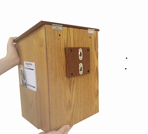 FixtureDisplays® Donation, Tithing, Church Offering, Suggestion Feedback Ballot Receptacle 9-1/2" W x 13-7/8" H x 9-1/2" D 1040-8511MO-NPF