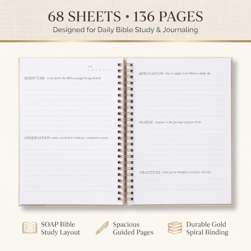 Mr. Pen- Abide SOAP Bible Study Journal, A5, Hardcover Journal with 136 Pages