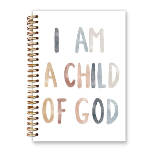 Christian Spiral Notebook journal, I am a Child of God, 5.5×8.3 Inch - color: 006-Spiral