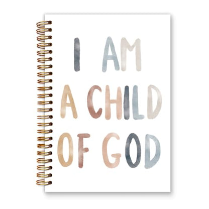 Christian Spiral Notebook journal, I am a Child of God, 5.5×8.3 Inch - color: 006-Spiral