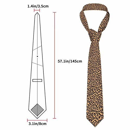 Men's Ties Novelty Tie Necktie for Men Teen Boys Multicolor Tie Party Holiday Thanksgiving Christmas - color: Leopard Skin Print