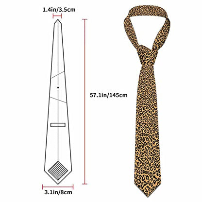 Men's Ties Novelty Tie Necktie for Men Teen Boys Multicolor Tie Party Holiday Thanksgiving Christmas - color: Leopard Skin Print