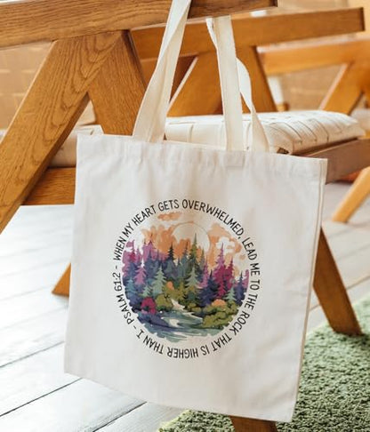 Christian Jesus Inspirational Canvas Tote Bag for Church Baptism - color: Jesus6
