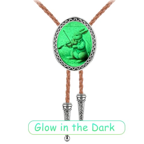 GelConnie Gothic Bolo Tie for Men Women 3D Art Western Cowboy Necktie - color: Rabbit Bolo Tie