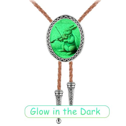 GelConnie Gothic Bolo Tie for Men Women 3D Art Western Cowboy Necktie - color: Rabbit Bolo Tie